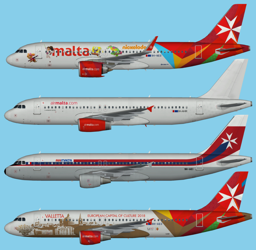 Airplane Air Malta Airbus A320 Valletta Desktop Model Aircraft 