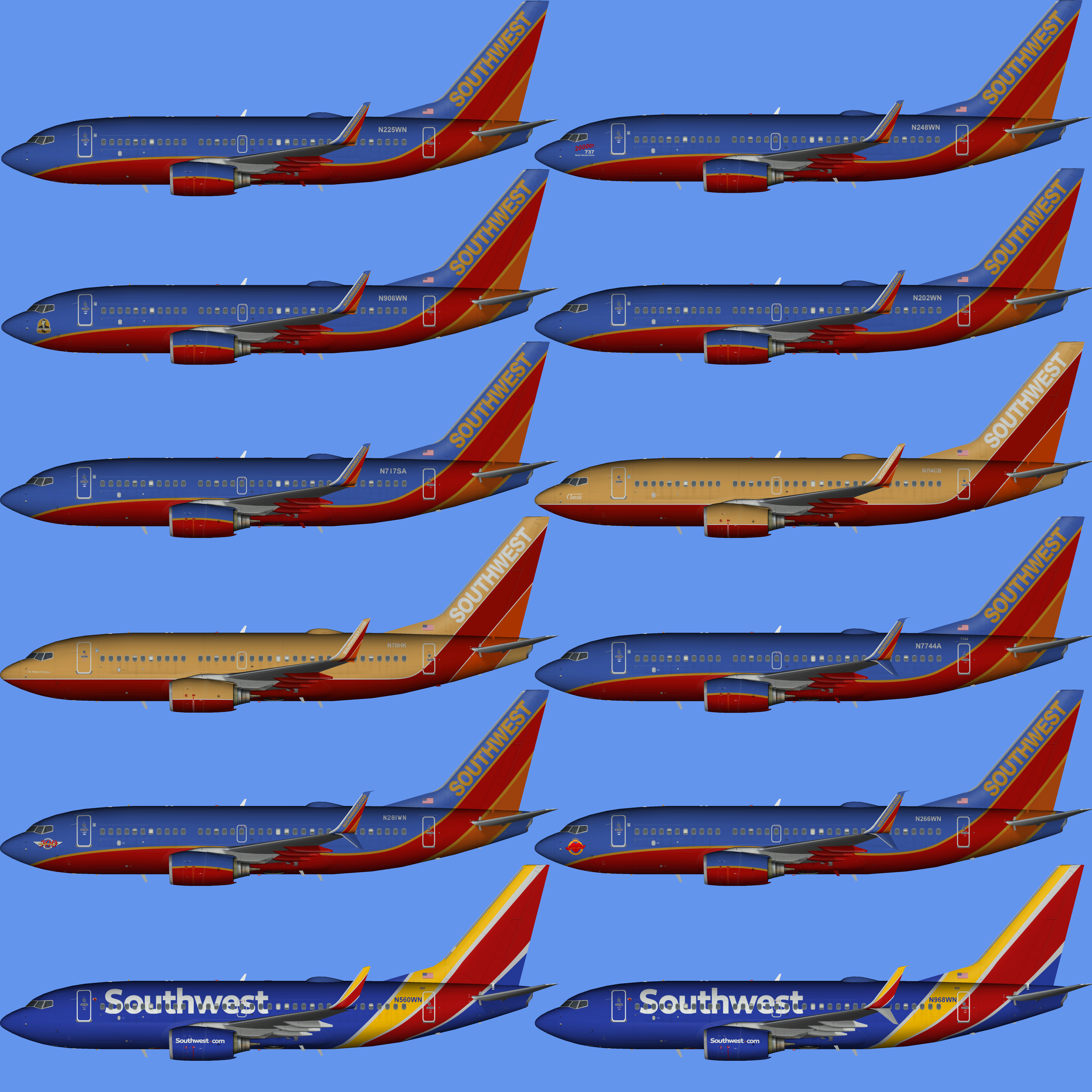 Southwest Airlines – FSAI Repaints